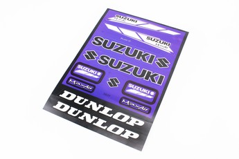 Наліпки на планшеті &laquo;Suzuki/Dunlop&raquo; сині набір 11шт 23х32, 5839B, арт. 502243