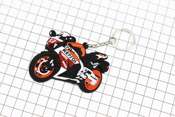 Брелок мото &laquo;REPSOL&raquo;, гумовий 75х50мм, арт. 502446