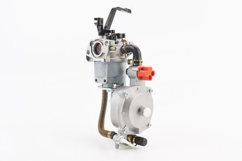 Газовий карбюратор LPG (пропан-бутан) для генераторів 1,6-3кВт (механізм важільний) з перемикачем та краном злива тип 2, арт. 609128