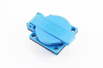 Розетка з кришкою 16A, 250V 2-3,5 кВт, синій, арт. 609178