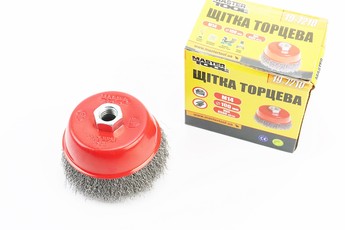 Щітка торцева М14 d=100мм з рифленого дроту, арт. 703102