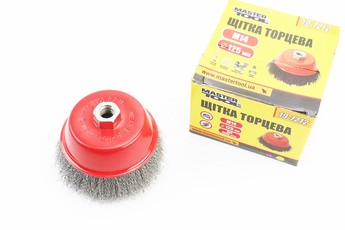 Щітка торцева М14 d=125мм з рифленого дроту, арт. 703103