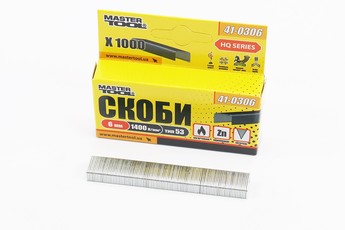 Скоби загартовані 6мм, R53, комплект 1000шт 41-0306, арт. 703238
