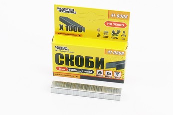 Скоби загартовані 8мм, R53, комплект 1000шт 41-0308, арт. 703239