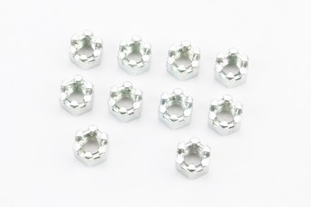 Гайка М6x1 корончаста 8 цб DIN935, комплект 10шт, арт. 704058
