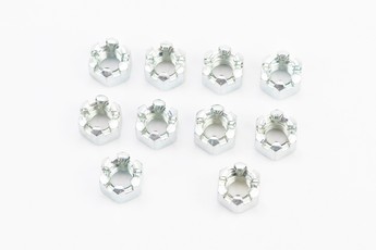 Гайка М8x1, 25 корончаста 8 цб DIN935, комплект 10шт, арт. 704059