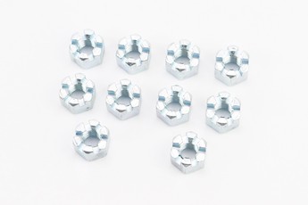 Гайка М10x1,5 корончаста 8 цб DIN935, комплект 10шт, арт. 704060
