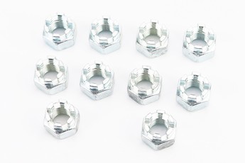 Гайка М12x1, 75 корончаста 8 цб DIN935, комплект 10шт, арт. 704061