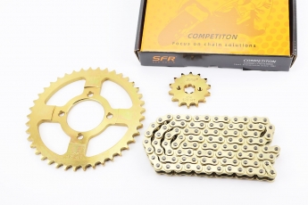 Зірки + ланцюг, комплект JH 428-98L, 41T + 14T, GOLD у коробці, арт. 997923