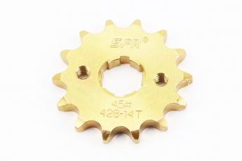 Зірка передня 428H-14T, GOLD, CG/CB/Viper 125J, двигун 157FMI/Viper 150J, двигун 162FMJ, арт. 997932