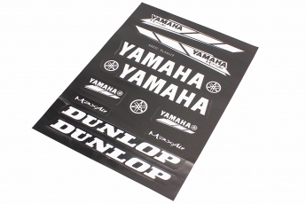 Наліпки на планшеті &laquo;Yamaha/Dunlop&raquo; чорні набір 11шт 23х32, 5997, арт. 998212
