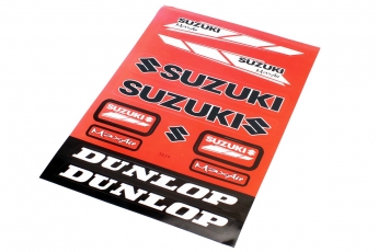 Наліпки на планшеті &laquo;Suzuki/Dunlop&raquo; червоні набір 8шт 22x32, 5839A, арт. 998214
