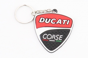 Брелок &laquo;DUCATI&raquo;, гумовий 50х45мм, чорно-червоний, арт. 998227