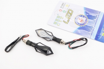 Поворот діодний LED стріла з отвором та габаритом чорний, 2шт, арт. 998272