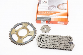 BOXER BM/ВМX 150cc Зірки, ланцюг, комплект-428H-122L + 42T + 15T, гартована, арт. 998398