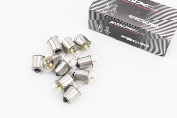 Лампа поворота (білий з цоколем) 12V/10W G18 BA15S, комплект 10шт, арт. 998882